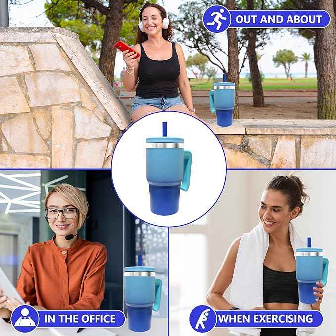 20-OZ Insulated Water Bottle,Insulated Stainless Steel Tumbler,Reusable Cold Drink Thermos,BPA-Free, Double-Wall Stainless Steel Water Bottle (Royal Blue, 20, Fluid Ounces)