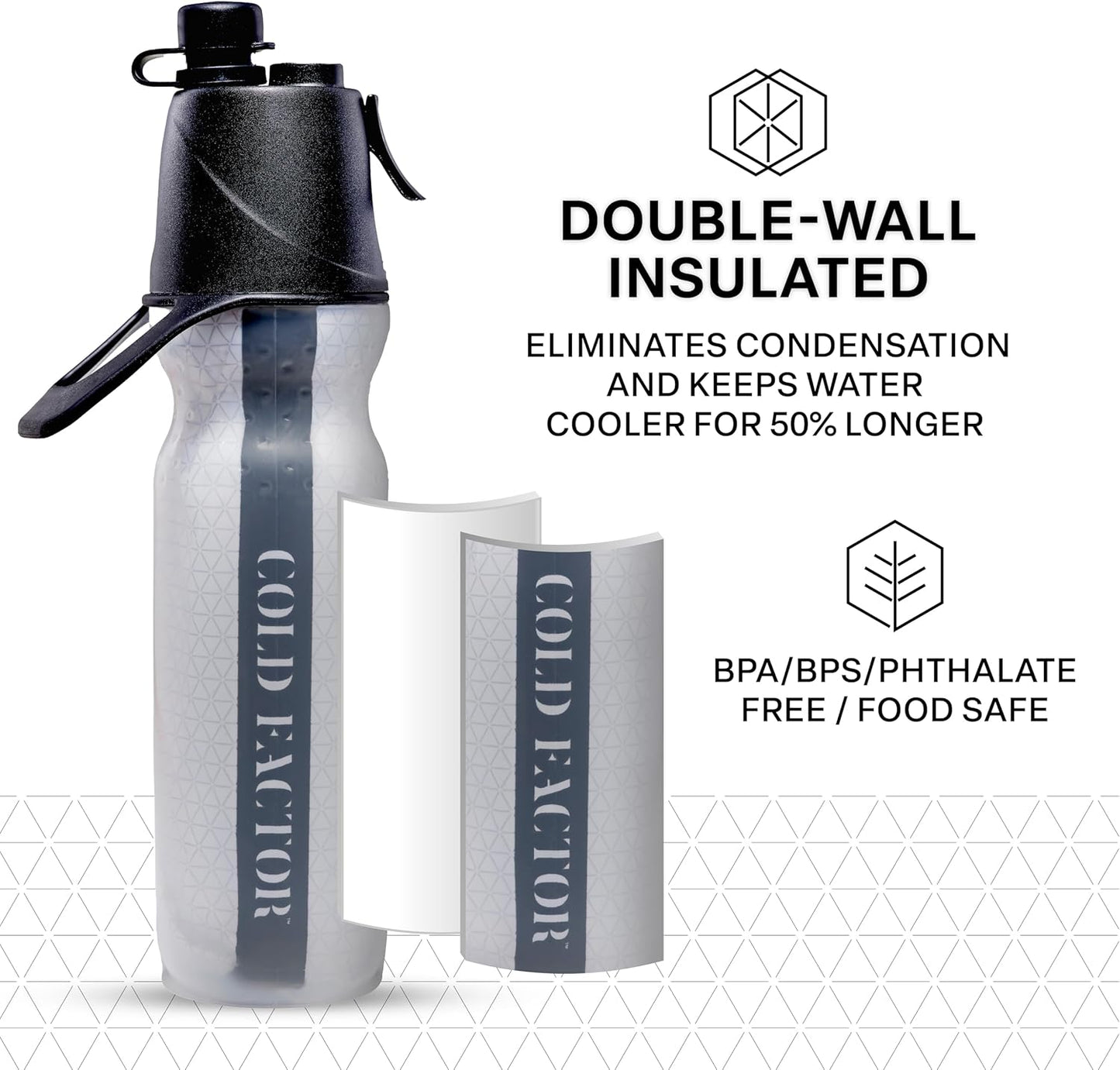 COLD FACTOR Lime Cooling Towel & Misting Water Bottle Bundle– Soft Cooling Neck Wrap w/UPF 50+ Protection, Machine Washable – Insulated 20oz Hydration & Cooling Spray for Sports, Exercise & Fitness