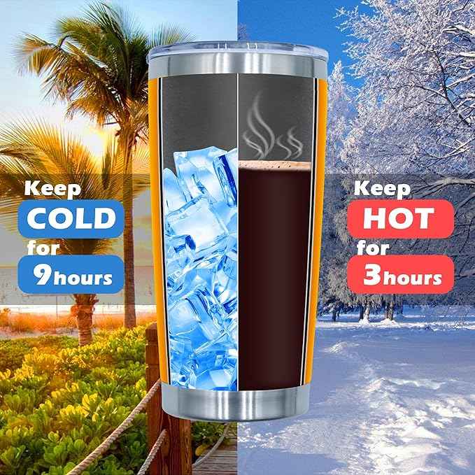 AIANJI 20oz Tumbler Bulk Stainless Steel Tumblers with Lid Vacuum Insulated Double Wall Travel Coffee Mug Powder Coated Tumbler Cup for Hot and Cold Drinks(Orange, 12 pack)