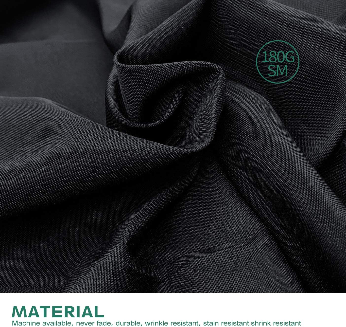 Surmente Black Tablecloth for Round Tables, 90-inch Round Table Cloths for Weddings, Banquets, or Restaurants