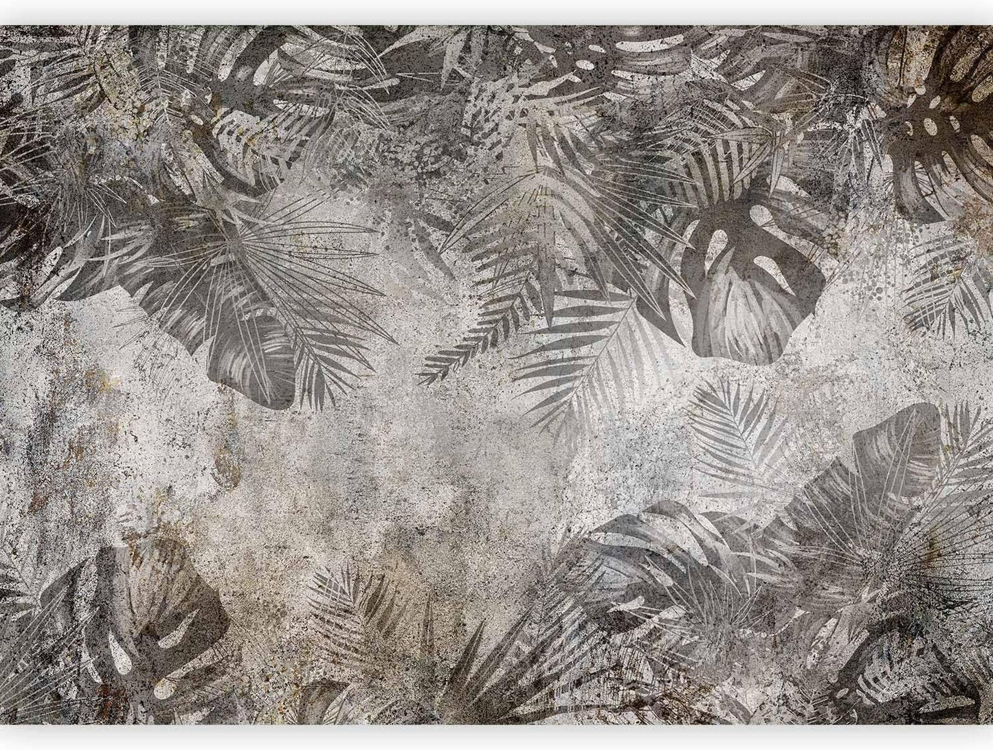artgeist Wall Mural Tropical Leaves 193x138 in - XXL Peel and Stick Self-Adhesive Wallpaper Removable Large Sticker Foil Wall Decor Print Picture Image Design Palms Leaves Monstera b-C-0825-a-a