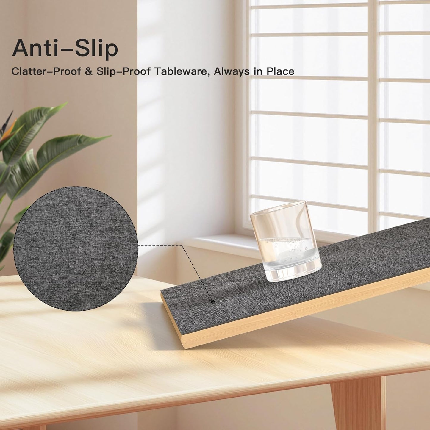 DOLOPL Placemats Set of 12, Reversible Wipeable & Heat Resistant Place Mats, Modern Faux Leather Table Mats for Kitchen, Neutral Waterproof Tablemats for Dining Table Decor, Wedding, Party(Charcoal)