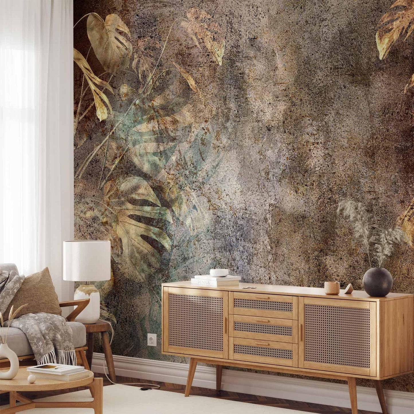 artgeist Wall Mural Monstera 77x55 in - XXL Peel and Stick Self-Adhesive Wallpaper Removable Large Sticker Foil Wall Decor Print Picture Design Nature Botanical Abstract Plants b-C-0859-a-a