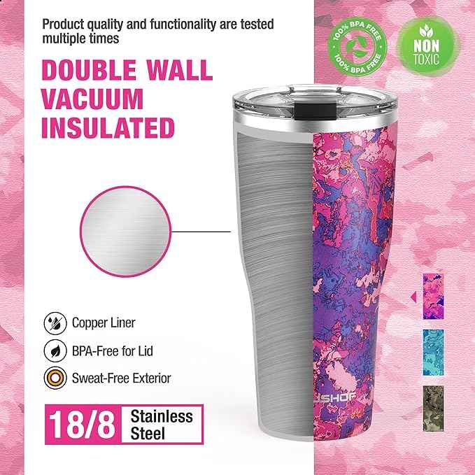 HAUSHOF 20 oz Tumbler, Stainless Steel Vacuum Coffee Tumbler, Durable Insulated Tumbler Cups for Hot and Cold Drinks, Portable Water Tumbler with Lid for Office, Camping, Sports