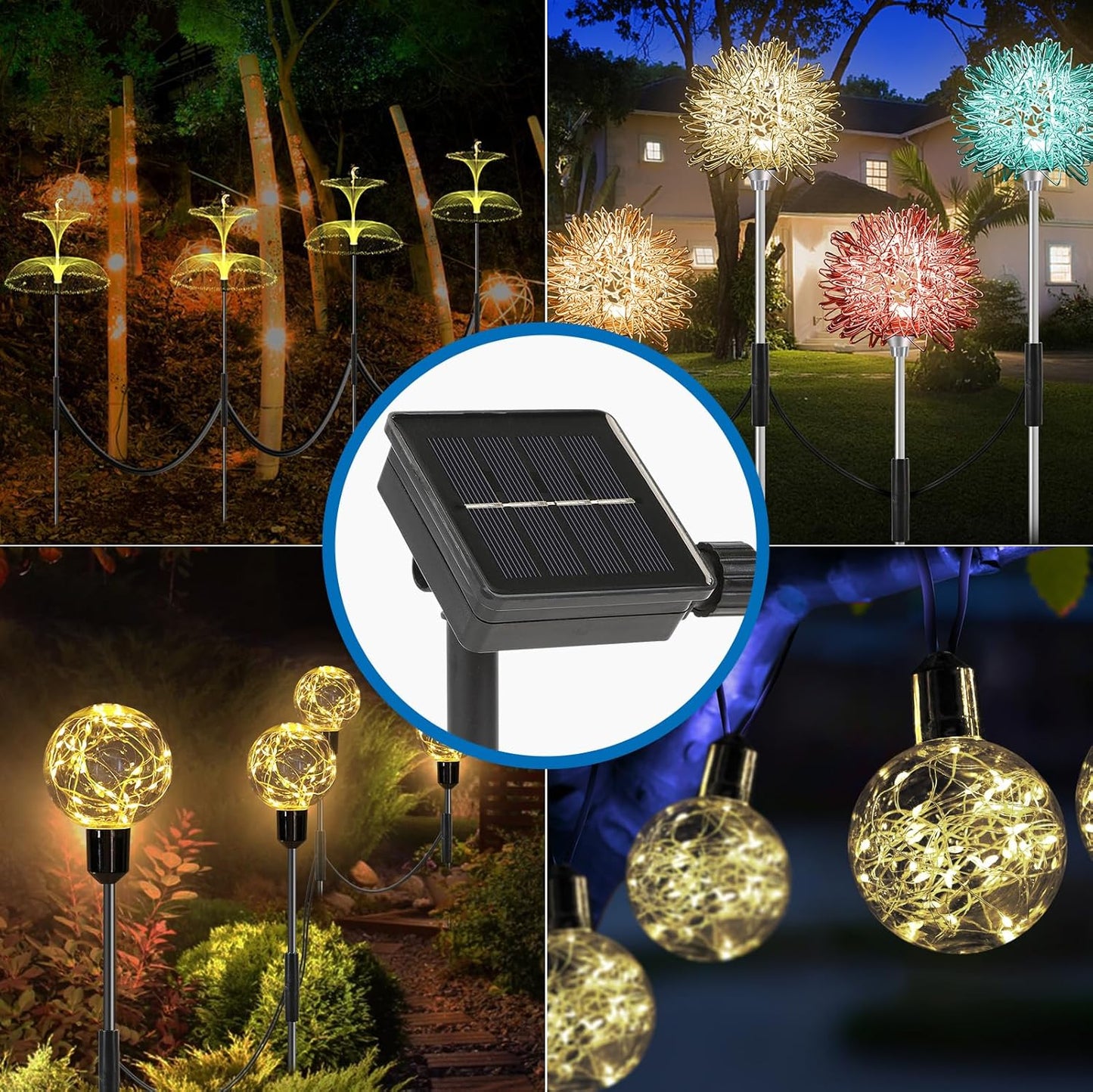 HOFLYW Solar Lights Replacement Top-Replacement Parts-Panel Lantern Lid for,Panel,Solar Light Stakes Replacement (2 Products)