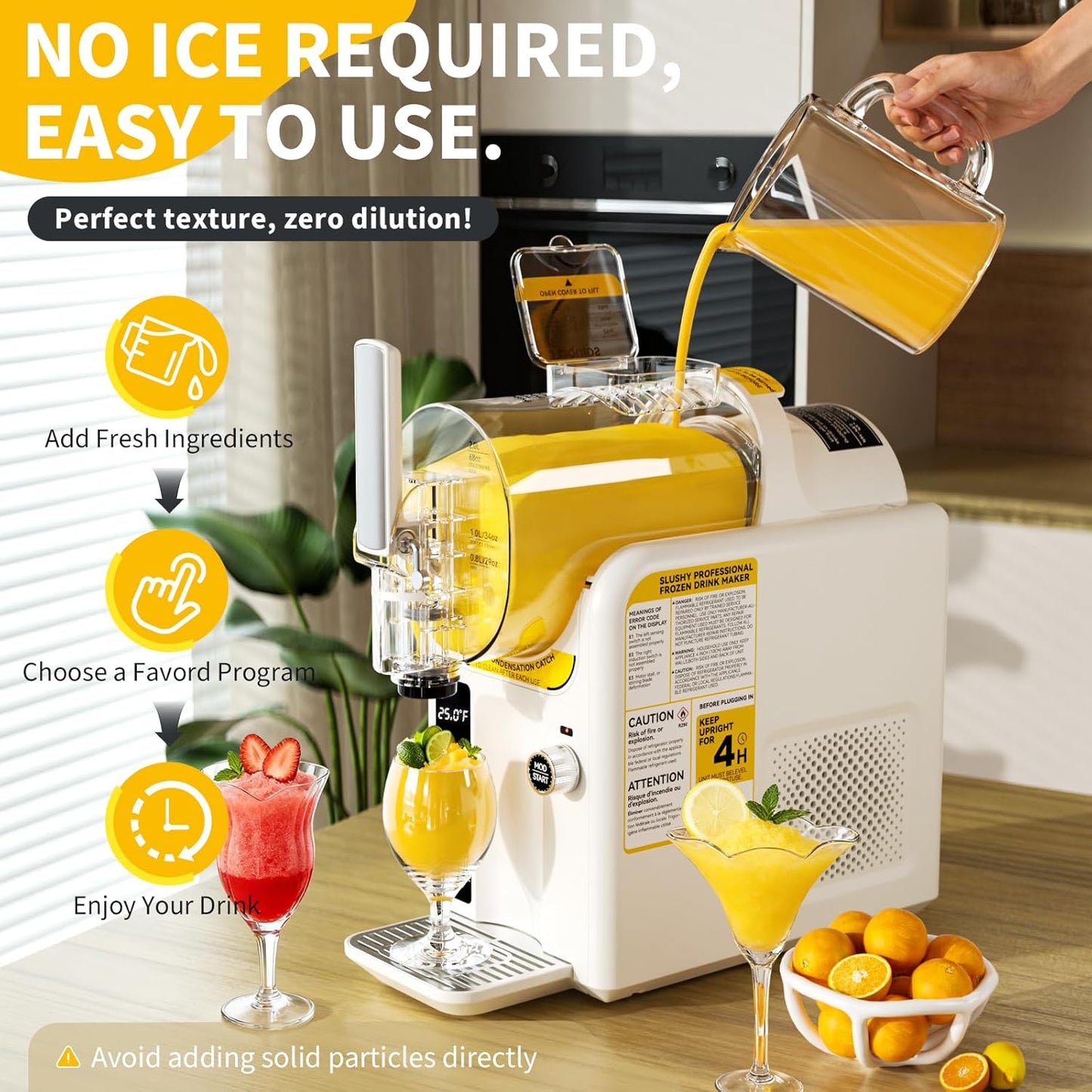 Ice Cream Machine Frozen Drink Maker, Slushie Machine for Home - Slushy Machine Maker No Ice Needed Self Cleaning, 5 Preset for Soft Serve Ice Cream, Slushie, Margarita, Frappés, Milkshake