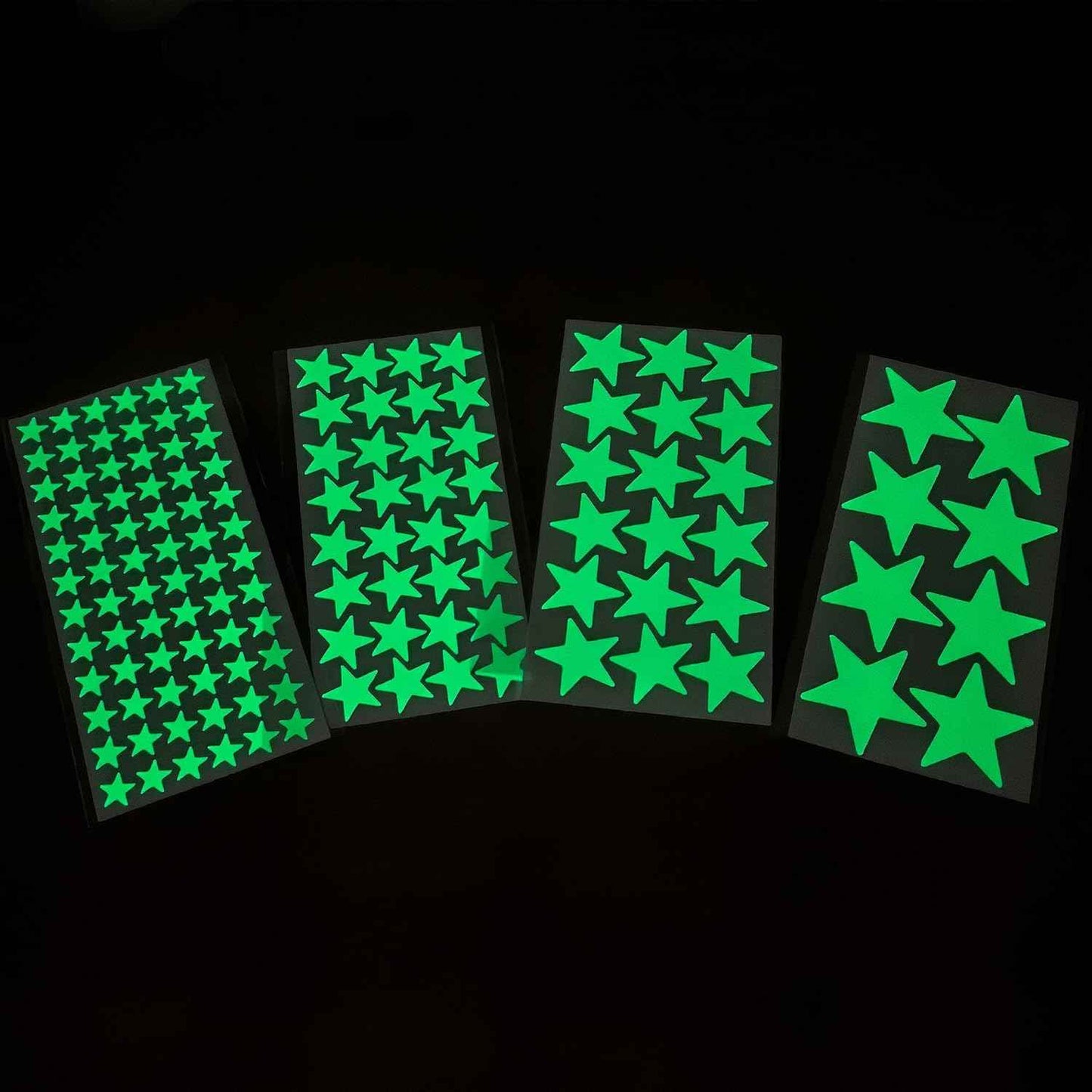 Glow in The Dark Star Stickers Glow Stars for Kids Room, Glow in The Dark Stars for Ceiling and Wall, Bright Luminous Wall Stickers for Bedroom, Party Decoration, Green
