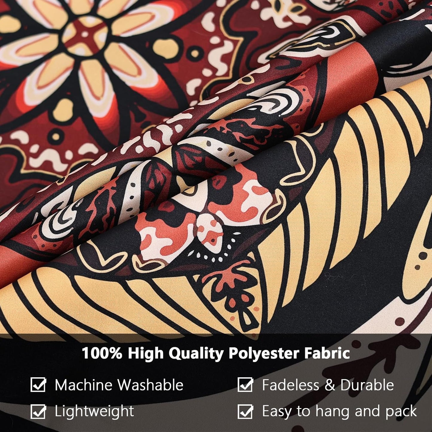 CHDGDHC Mandala Tapestry - Moth Wall Hanging, UV Resistant, Machine Washable, Lightweight, Psychedelic Bedroom Aesthetic Decor for Bedroom, Living Room, Yoga Room - 39.37x29.92 Inch