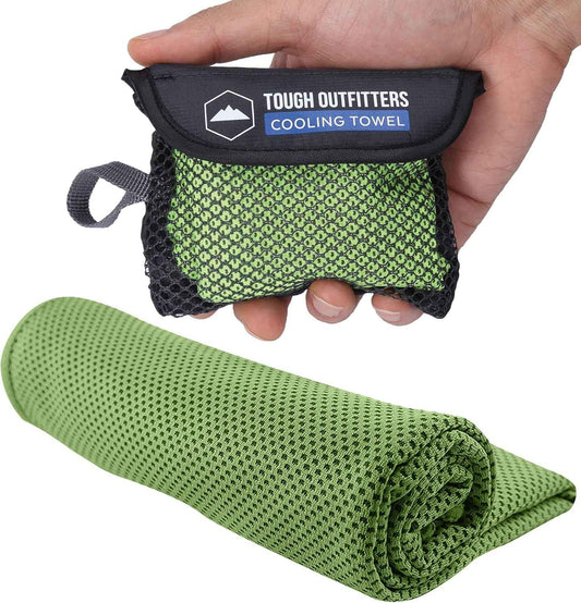 Tough Outdoors Cooling Towels for Neck Face - Neck Cooling Towel for Hot Weather Yoga Sports Golf Sweat - Instant Cold Towel