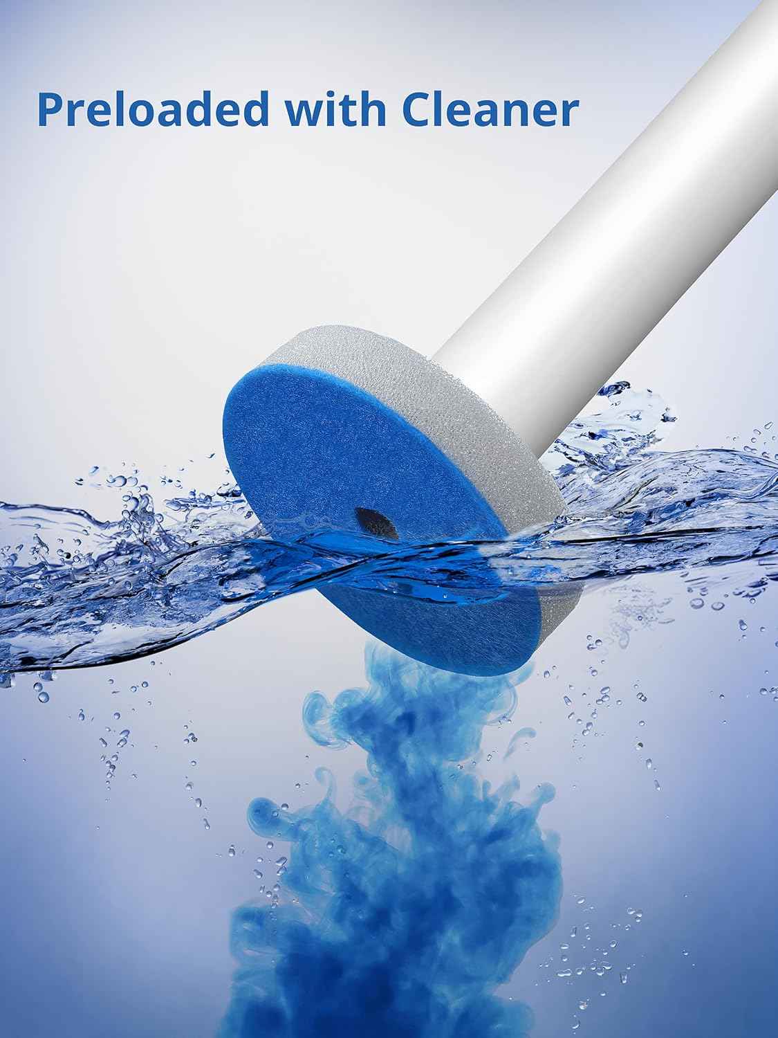 Disposable Toilet Cleaner Wand and Holder Set, Wall Mounted Toilet Bowl Brush Kit with 12 Refill Heads, Hygienic Toilet Cleaning System for Bathroom and RV