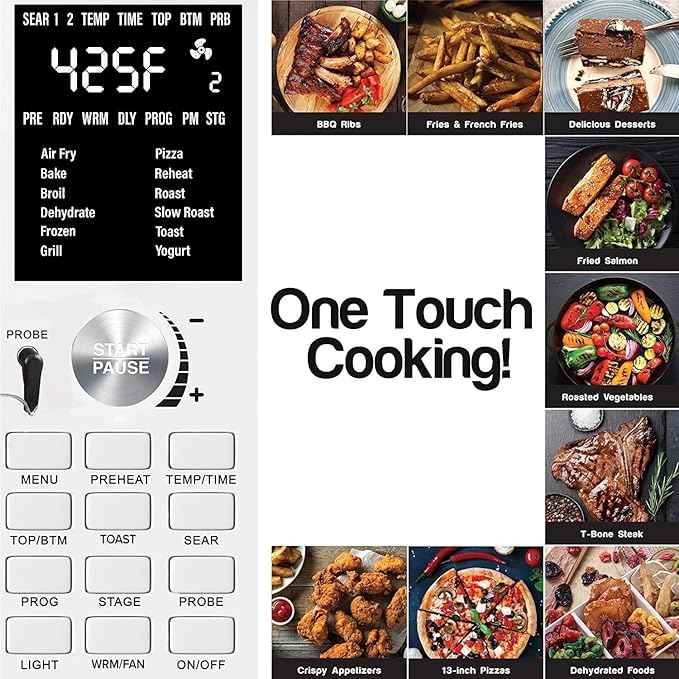 NUWAVE Bravo XL Air Fryer Convection Toaster Oven Countertop, 112-in-1 Smart Grill Combo with Original Flavors & Marks, Adjustable Heating Zones for Pizza, Roast, Bake, 50-500°F, Stainless Steel, 30QT