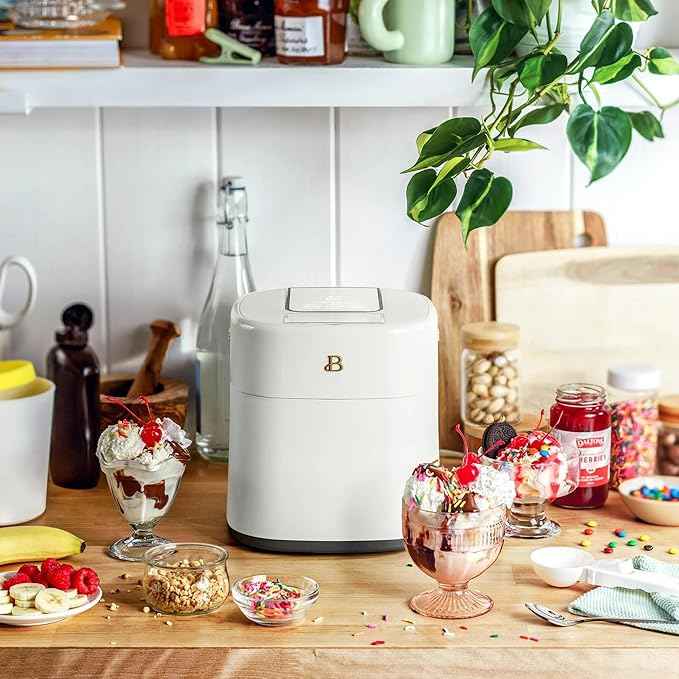 1.5 Quart Ice Cream Maker with Touch Control Panel, Freezer Bowl Design, Compact Electric Machine for Homemade Frozen Desserts, Gelato & Sorbet