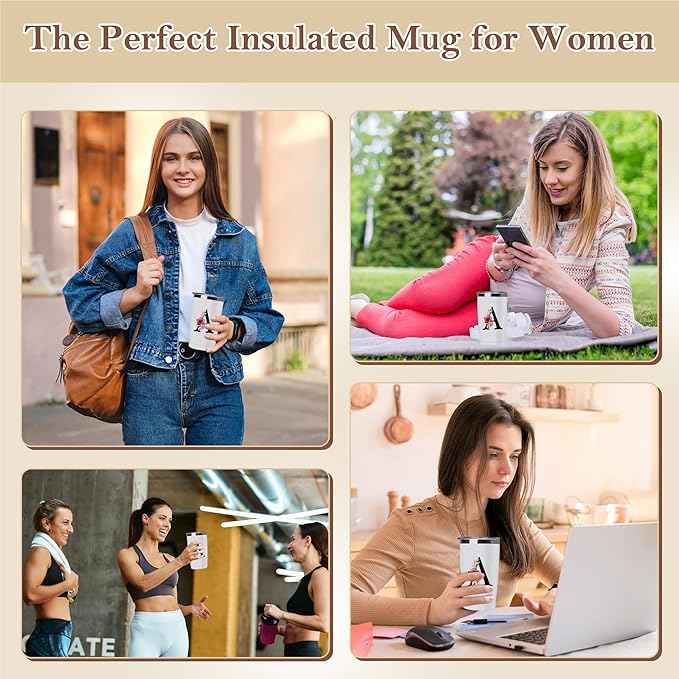 20 Oz Insulated Coffee Cup with Lid Car Tumbler Travel Mug Best Female Friend Happy Birthday Women Bff Stuff Bestie Soul Gifts Sister Ever Long Distance Personalized Unique Cute Christmas Xmas Present