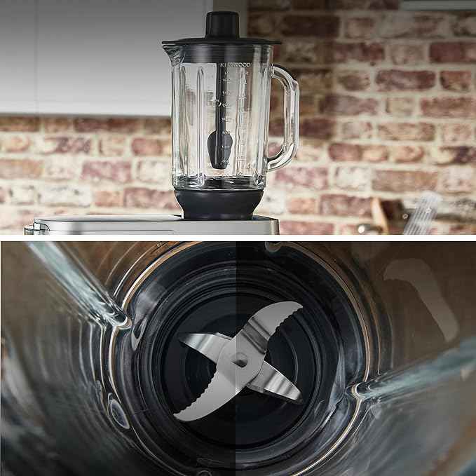 Kenwood KAH359GL Blender Attachment for Kenwood Kitchen Machines Glass and Black