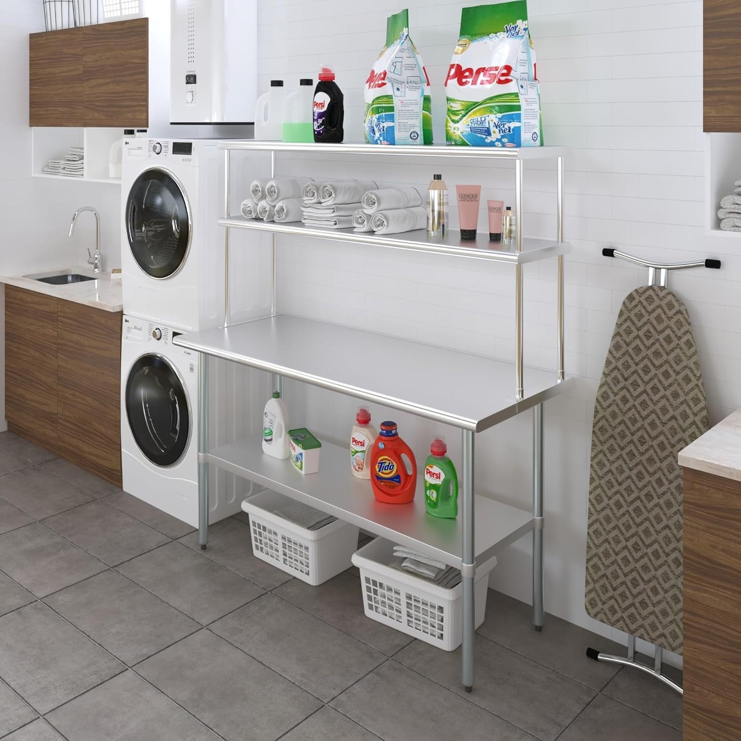 AmGood Double OverShelf Stainless Steel NSF - Many (60" Long x 14" Deep)