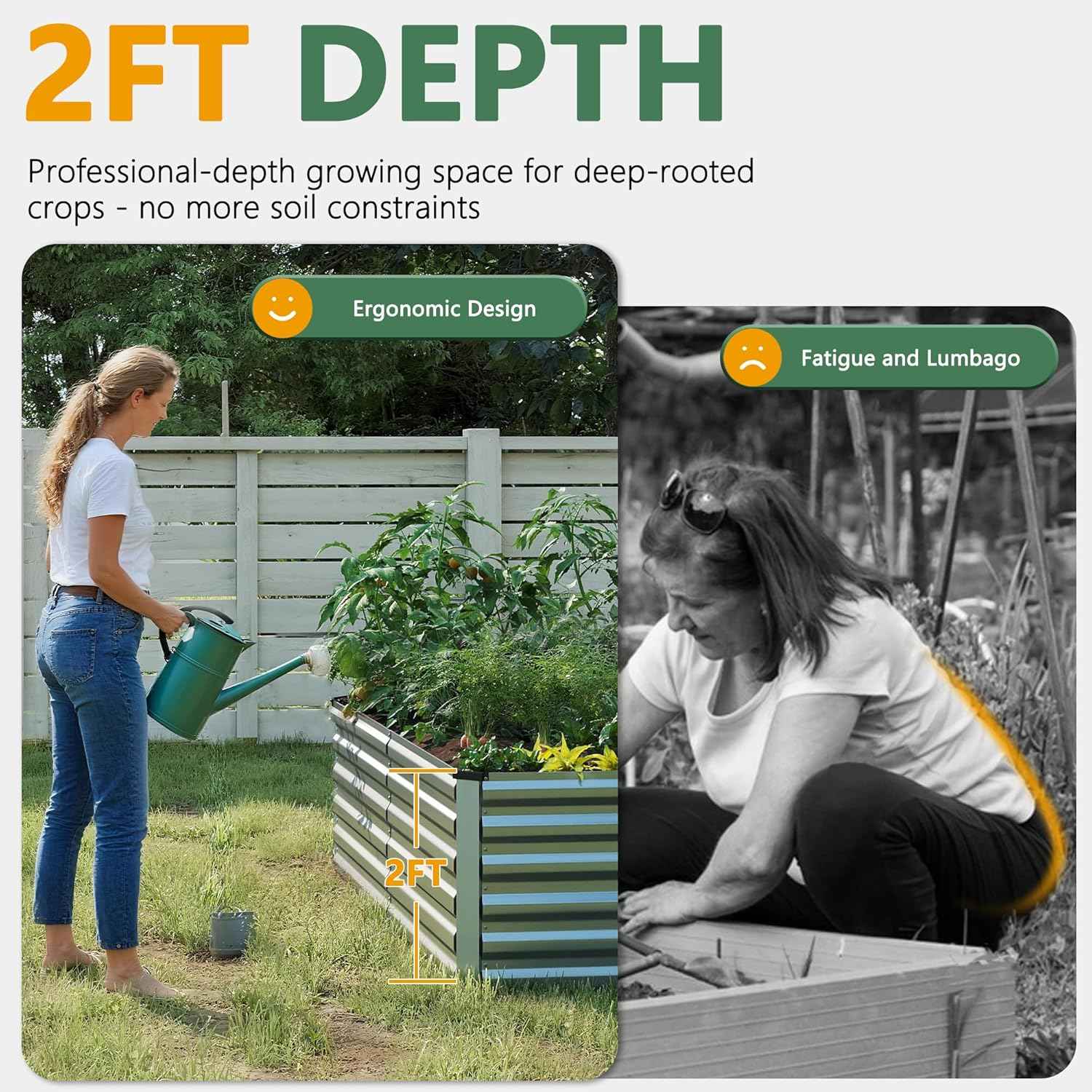 Raised Garden Bed with Arch Trellis for Climbing Plants,Galvanized Raised Garden Bed, Planter Boxes Outdoor for Vegetables Flowers Herb,269 Gallon Capacity Silver
