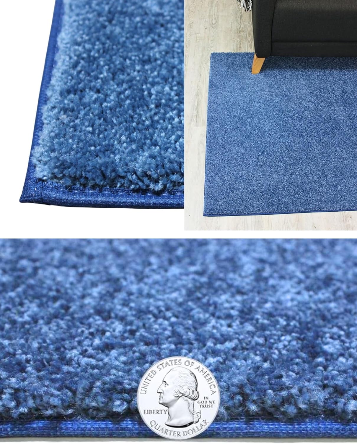 KOECKRITZ Soft and Colorful Kids Classroom Area Rugs (Passes Flammability Pill Test) Many Sizes and Bright Colors to Select from (12' x 12', Royal)