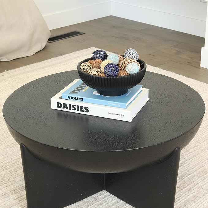 Decorative Concrete Fruit Bowl For Kitchen Counter Or Table Decor – Premium Quality Large Key Bowl Elevates Your Modern/Farmhouse Home Decoration, Showcasing Fruit or Seasonal Centerpieces in Style