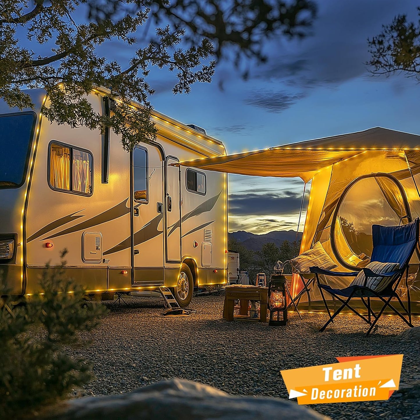 JMEXSUSS 100 LED Solar Rope Lights Outdoor Waterproof, 33ft IP65 Waterproof Solar Trampoline Lights, 8 Modes Solar String Lights for Outside Camping Tent Trampoline