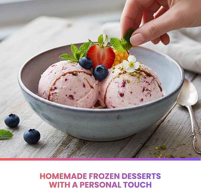 Total Chef Automatic Ice Cream Maker - Built-In Compressor 2 in 1 Frozen Yogurt, Gelato & Sorbet Maker, Nieve Treats, No Salt or Prefreezing, 1.6 Qt Stainless Steel, Helado de crema