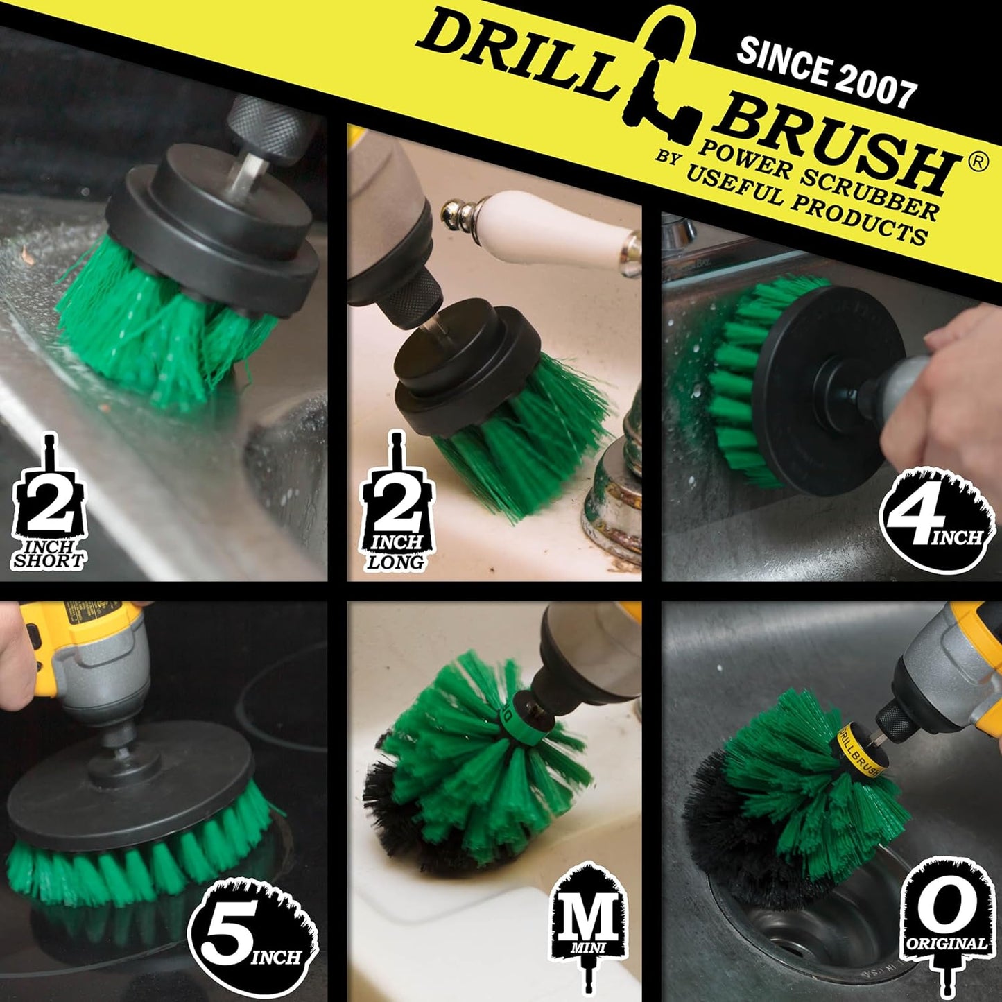 Cleaning Supplies - Kitchen Accessories - The Ultimate Kitchen Drill Brush Attachment Kit - Crock Pot - Cast Iron Skillet - Countertops - Cooktop - Oven - Sink - Backsplash - Trash Can – Flooring