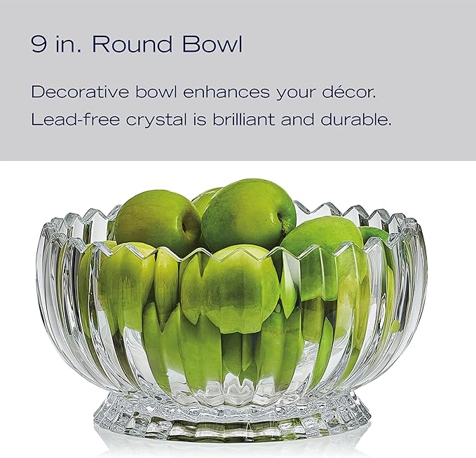 Mikasa Estate Crystal Footed Bowl, 9 Inch
