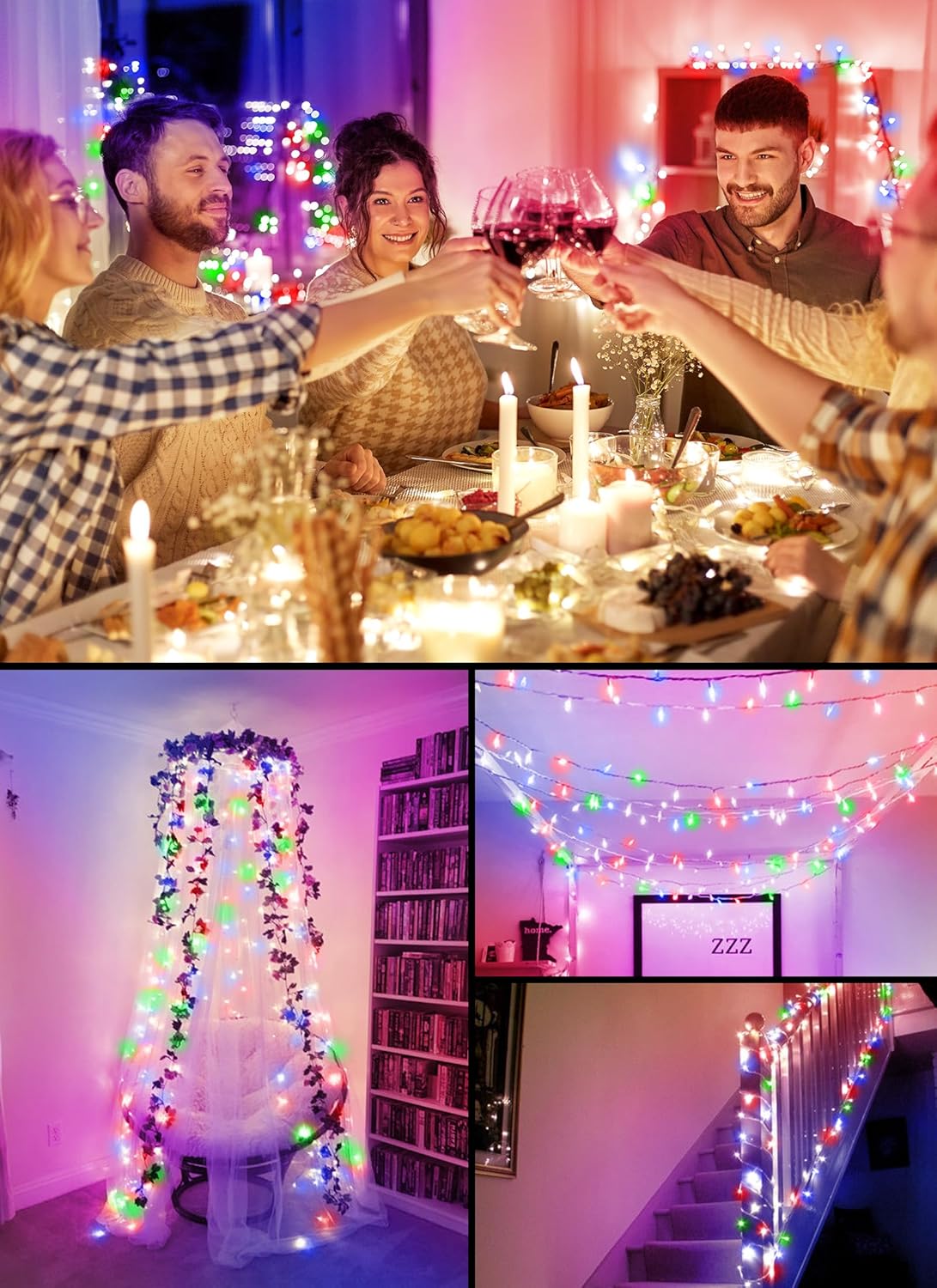 Battery Operated Christmas String Lights, 8ft 20 LED Mini Lights with Timer, Christmas Tree Lights for Indoor Outdoor Bedroom Wedding Party Holiday Xmas Decoration，Multicolor