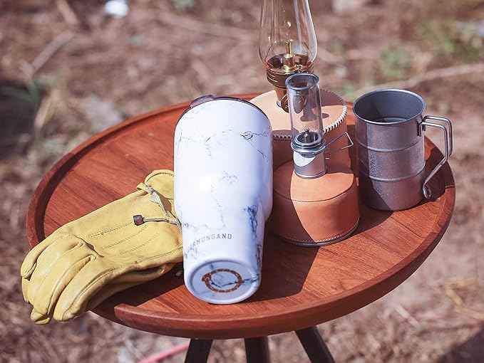 Jormungand 30 oz Tumbler Stainless Steel Vacuum Insulated Travel Mug with Leak Proof Lid Double Wall Coffee Cup Water Bottle for Cold Beverages 30oz Tumbler Marble White