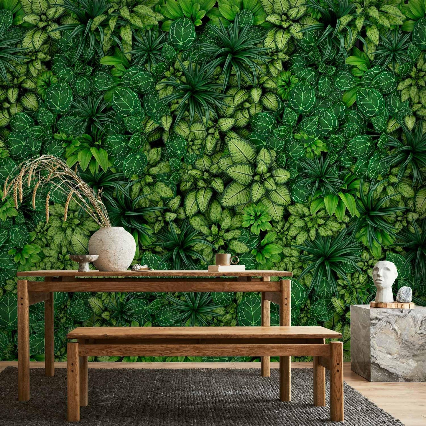 artgeist Wall Mural Plants 173x124 in - Peel and Stick Self-Adhesive Wallpaper Removable Large Sticker Foil Wall Decor Print Picture Image Design Nature Botanics Tropical Leaves b-B-0601-a-a