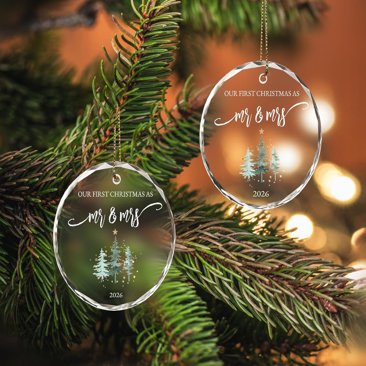 Wedding Ornament 2026, Wedding Gifts for Newlyweds, First Christmas Married Ornament 2026, Bridal Shower Gifts, Our First Christmas as Mr and Mrs Ornaments