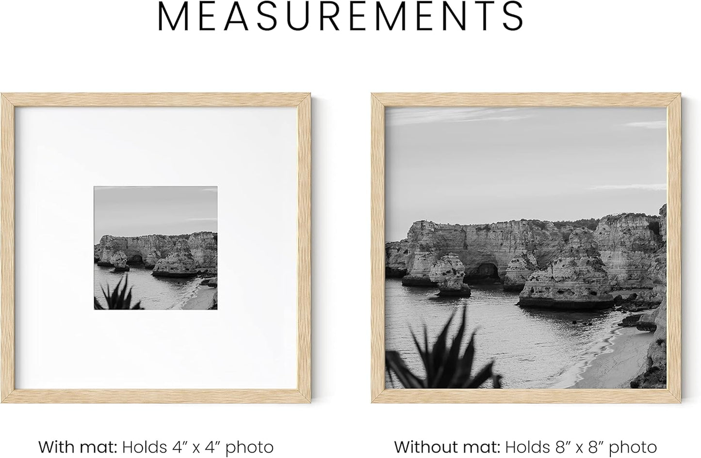 HAUS AND HUES Beige Square Frames Set of 9-8x8