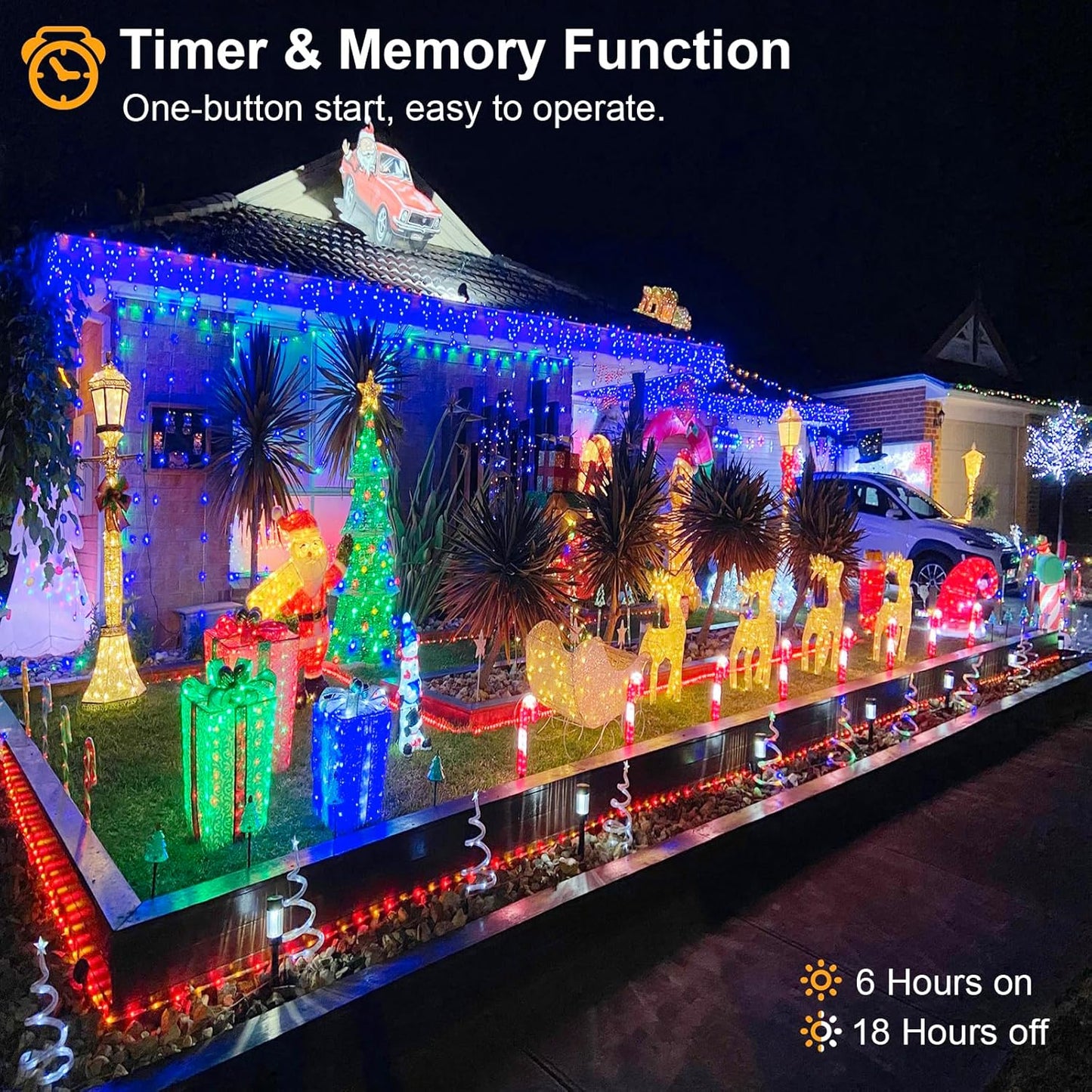 Halloween Icicle Lights Outdoor, 66 FT 640 LED Icicle Lights for Outside 8 Modes with 120 Drops, Plug in Waterproof Blue Halloween Light for House Indoor Holiday Pavilion Balcony Decorations