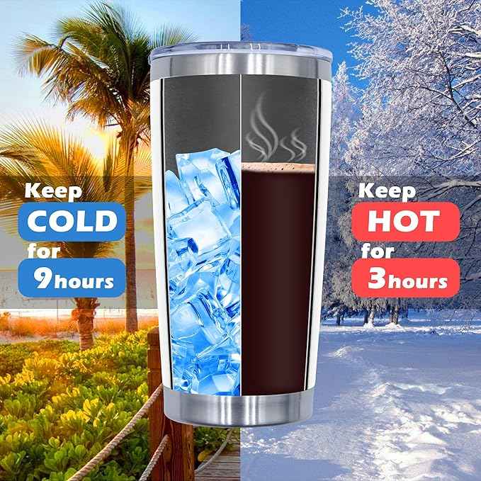 AIANJI 20oz Tumbler Bulk Stainless Steel Tumblers with Lid Vacuum Insulated Double Wall Travel Coffee Mug Powder Coated Tumbler Cup for Hot and Cold Drinks(White, 1 pack)
