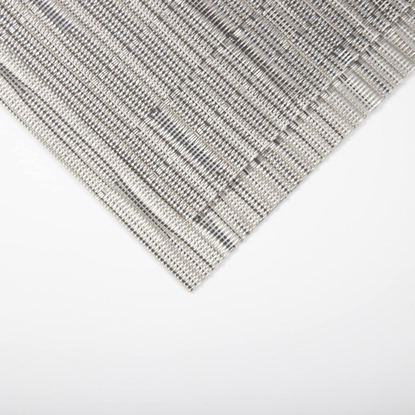 Sliver Placemats Set of 8 - Easy Clean Modern Durable Washable Vinyl Place Mats - Heat Resistant Placemats for Kitchen Table - PVC Table Mats for Dining Table (Sliver, 8)