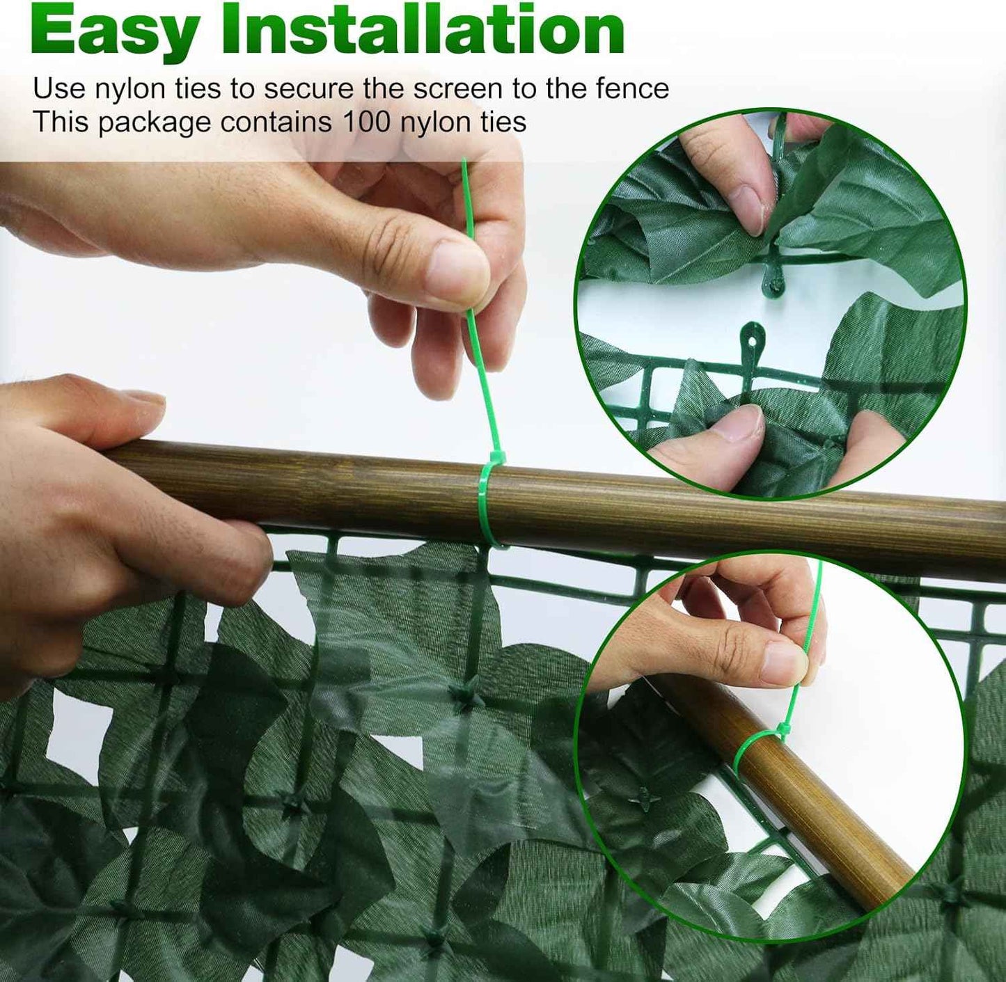 Artificial Ivy Privacy Fence Wall Screen, 40X120 in UV-Anti Faux Greenery Backdrop Ivy Vine Leaf Hedges Fence Panels for Patio, Balcony, Garden, Backyard Indoor Outdoor Green Wall Decor