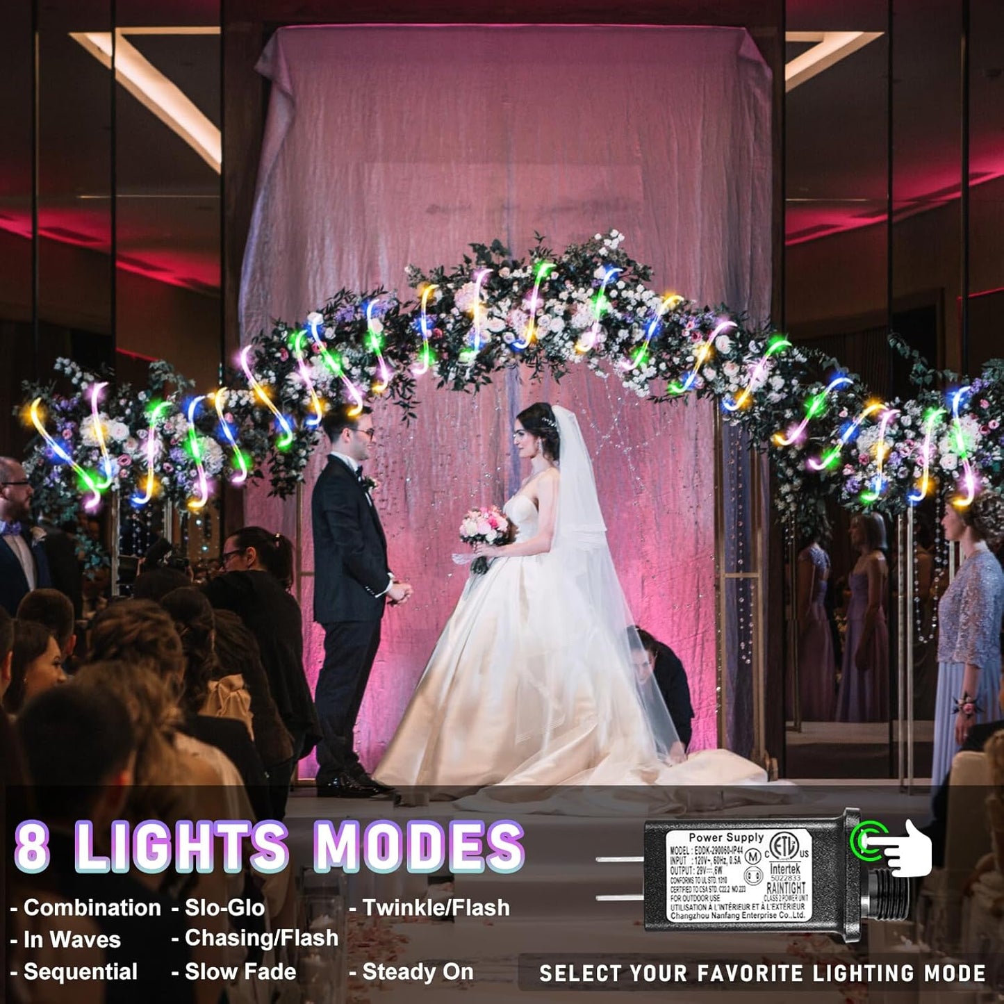 66FT 200 LED Rope Lights for Outside, Plug In Rope Lights Outdoor Waterproof with 8 Modes, Connectable Clear Tube Light for Indoor Bedroom Camping Garden House Party Decoration - Pastel Multicolor