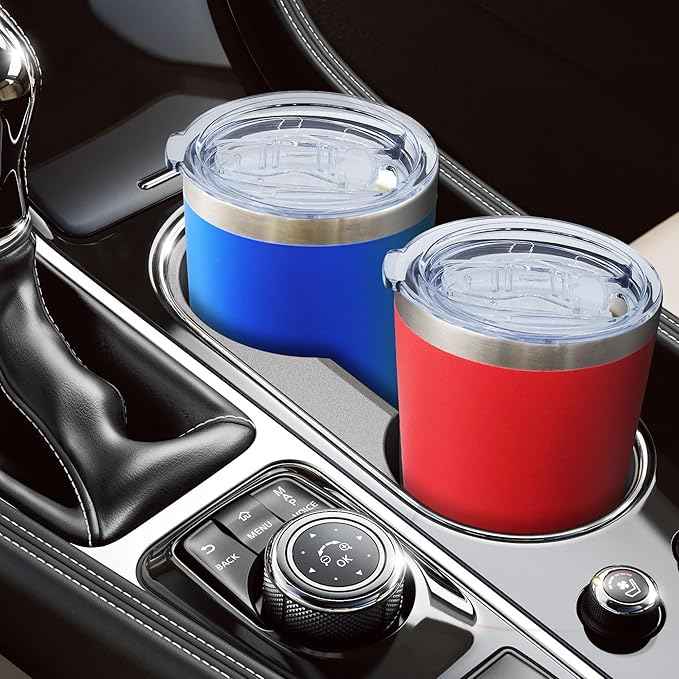 AIANJI 20oz Tumbler Bulk Stainless Steel Tumblers with Lid Vacuum Insulated Double Wall Travel Coffee Mug Powder Coated Tumbler Cup for Hot and Cold Drinks(Dark Blue, 6 pack)