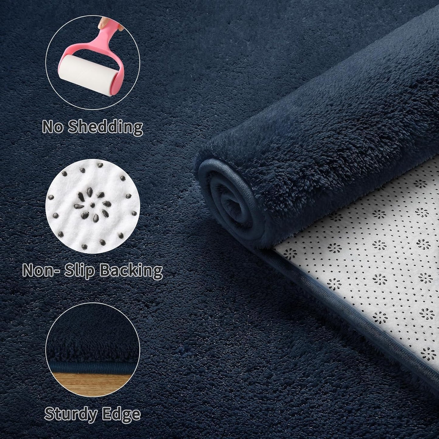 Sour Lemon 6x9 Area Rugs for Living Room, Soft Large Area Rug Fluffy Rugs for Bedroom，Machine Washable Area Rug Non Slip Carpet Rug for Living Room Playroom Kids Room Home Decor