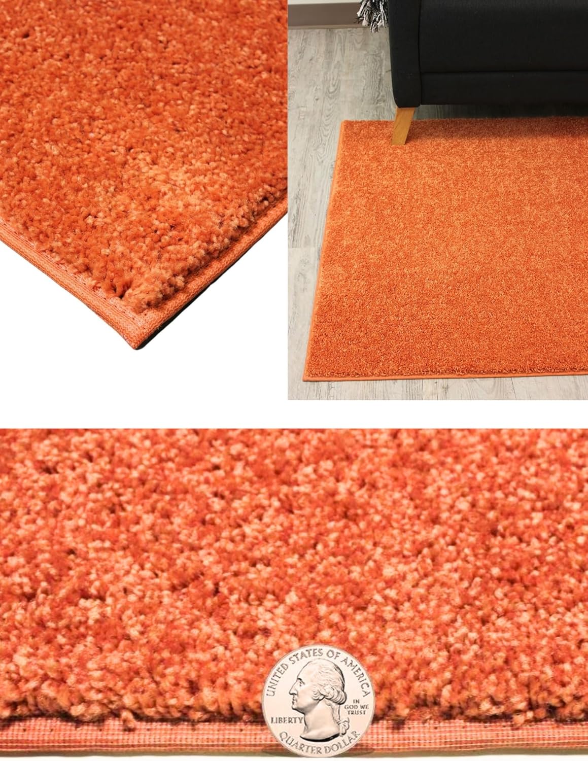 KOECKRITZ Soft and Colorful Kids Classroom Area Rugs (Passes Flammability Pill Test) Many Sizes and Bright Colors to Select from (8' x 12', Tangerine)