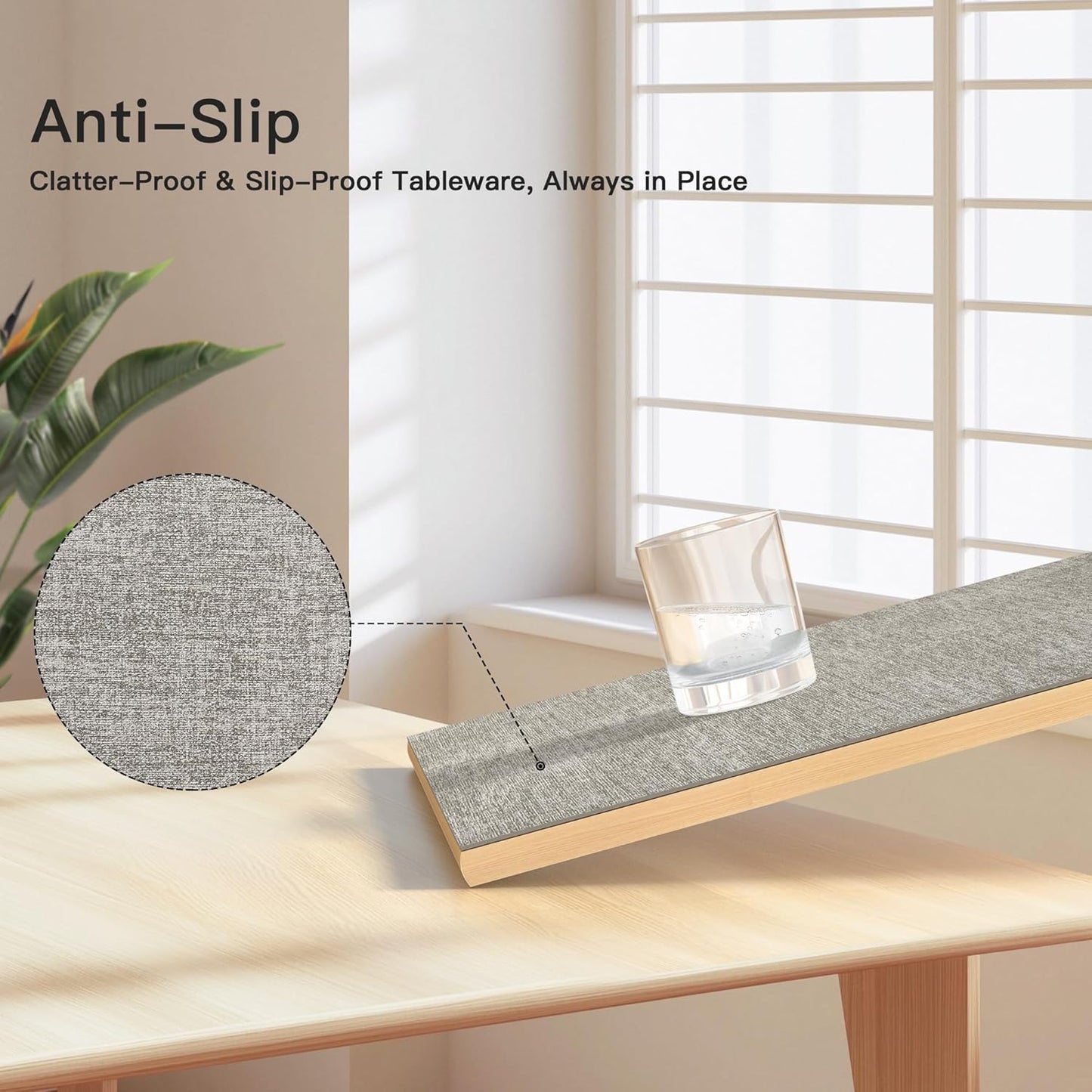 DOLOPL Placemats Set of 12, Reversible Wipeable & Heat Resistant Place Mats, Modern Faux Leather Table Mats for Kitchen, Neutral Waterproof Tablemats for Dining Table Decor, Wedding, Party(Grey)