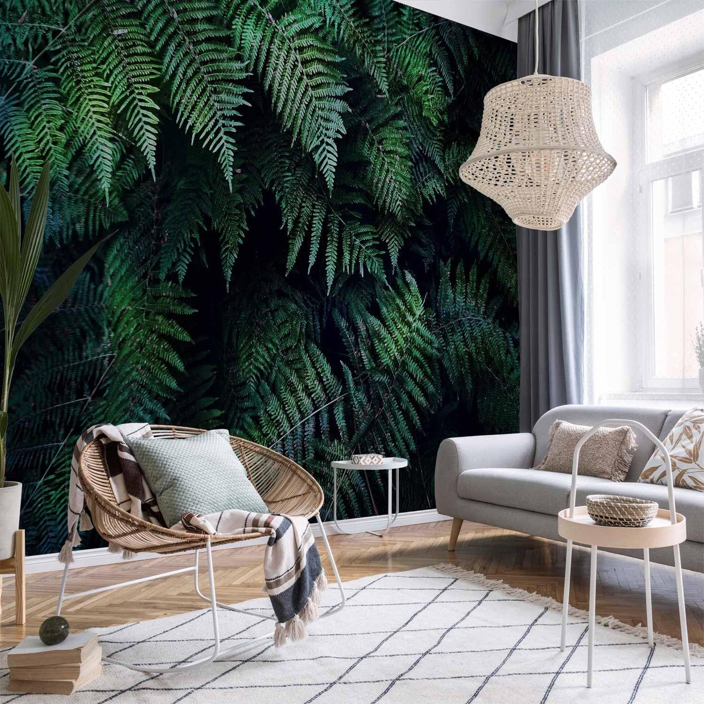 artgeist Premium Wall Mural 3D Effect 138x101 in - XXL Non-Woven Wallpaper Fleece Wall Decor Photo Print Picture Image Design Home Tropical Leaves b-C-0564-a-a