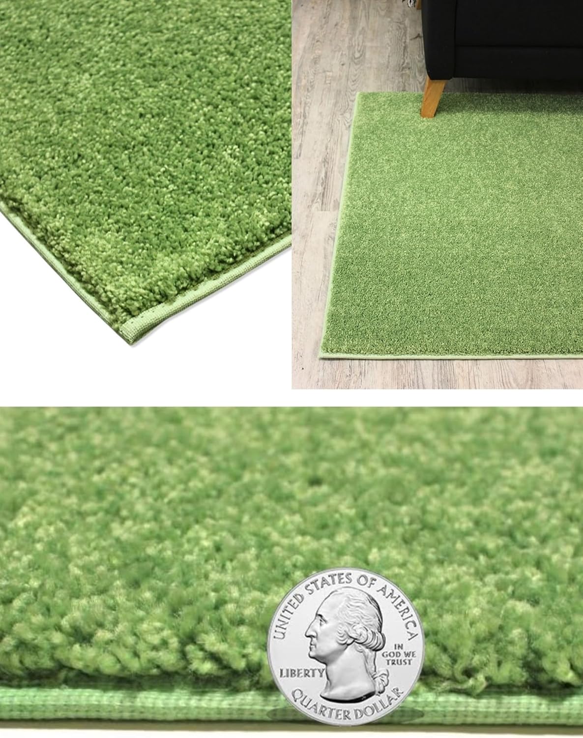 KOECKRITZ Soft and Colorful Kids Classroom Area Rugs (Passes Flammability Pill Test) Many Sizes and Bright Colors to Select from (8' x 12', Lime)