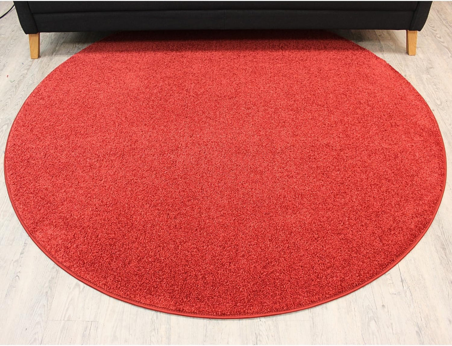 KOECKRITZ Soft and Colorful Kids Classroom Area Rugs (Passes Flammability Pill Test) Many Sizes and Bright Colors to Select from (8' Round, Fire Engine)