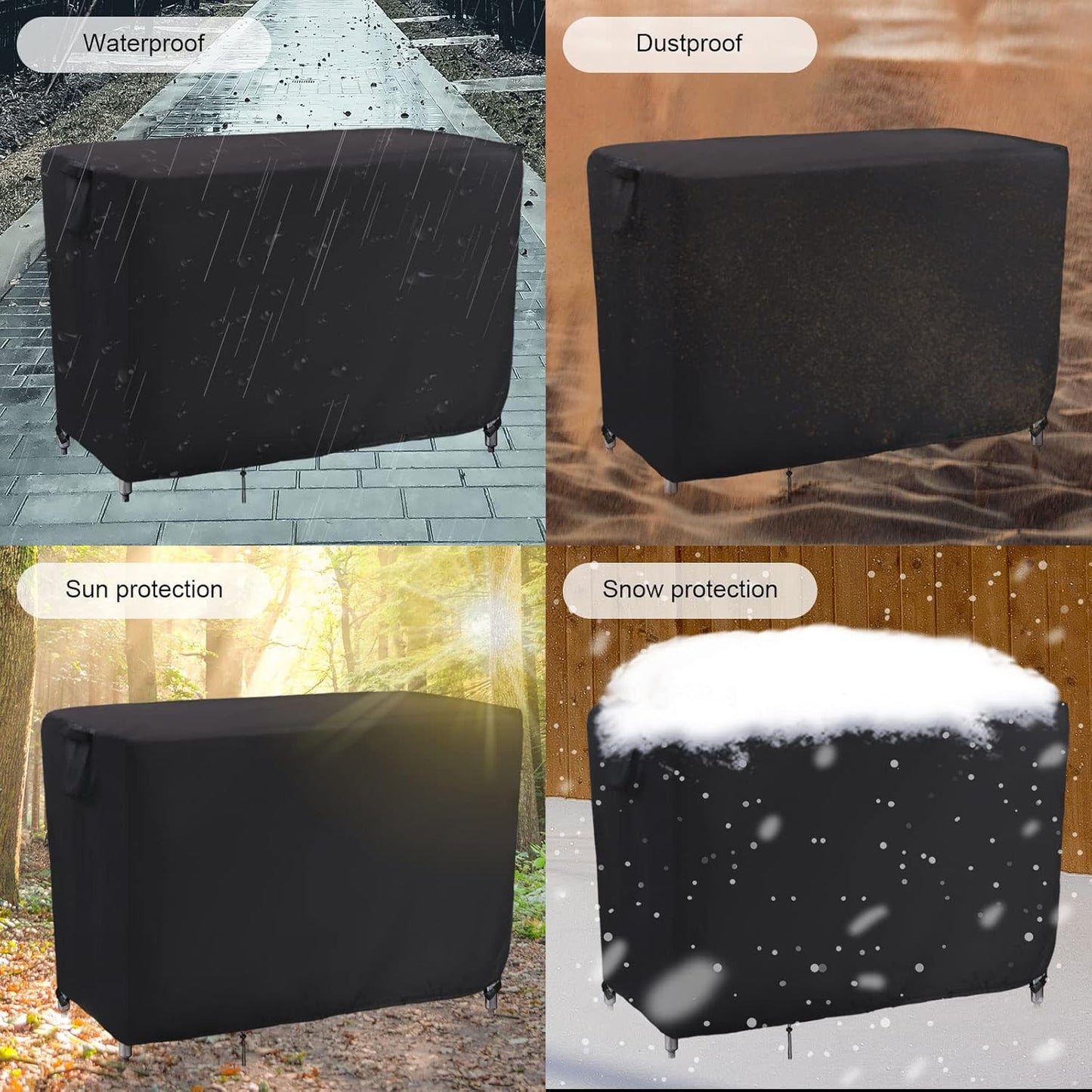 Kingling Outdoor Prep Table Cover, Waterproof Patio Table Cover Stainless Steel Table Cover Protection for Patio Prep/Work Table - 38''L x 26''W x 39''H