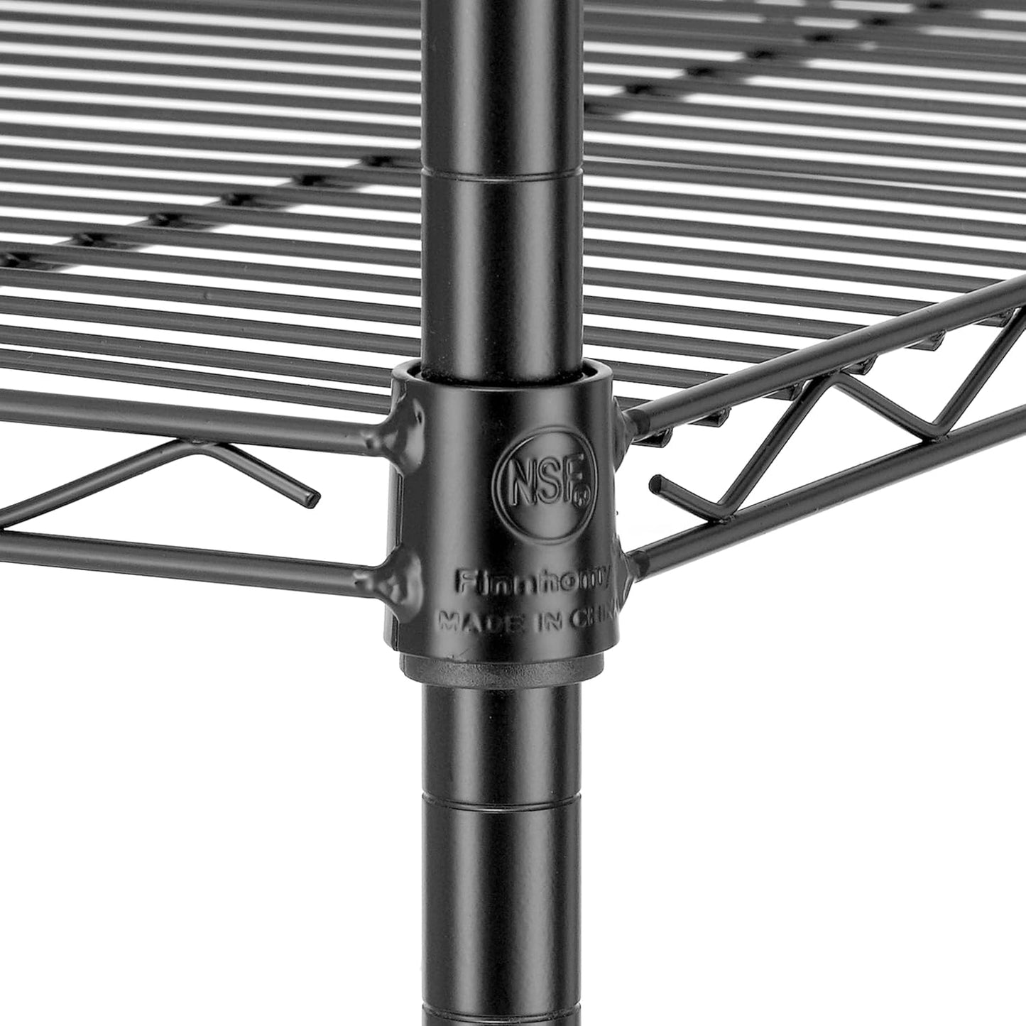 Finnhomy Heavy Duty 7 Tier Wire Shelving, 24x24x72 inches 7 Shelves Storage Rack with Thicken Steel Tube, Pantry Shelves for Storage, Adjustable Metal Shelf Unit, NSF Certified, Black