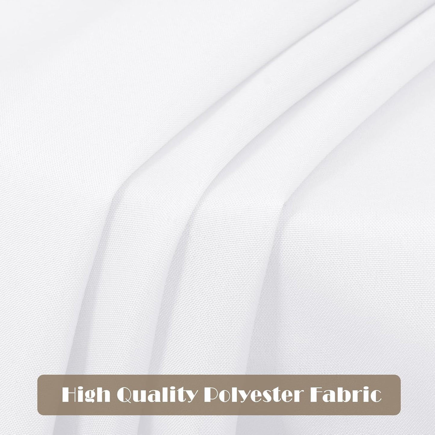 sancua 10 Pack White Tablecloth 60 x 84 Inch, Rectangle Table Cloth for 4ft Tables - Stain and Wrinkle Resistant Washable Polyester Table Cover for Dining Wedding Banquet Party Buffet Restaurant