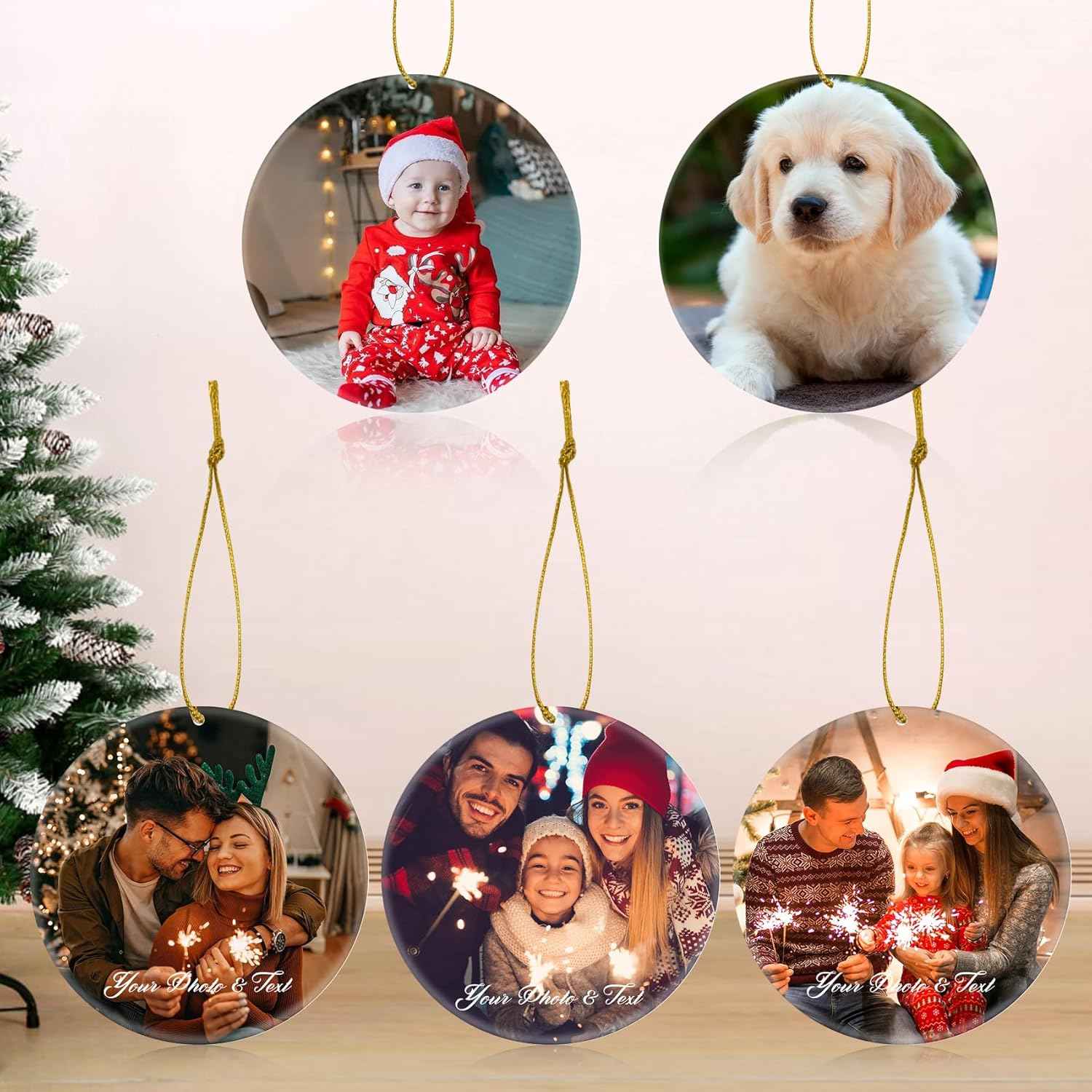 Personalized Christmas Ornament 2025,Custom Christmas Ornament,Double Sided Photo Christmas Ornament,Customized Christmas Ornaments, 2025,Ornement de Noel Personnalisé