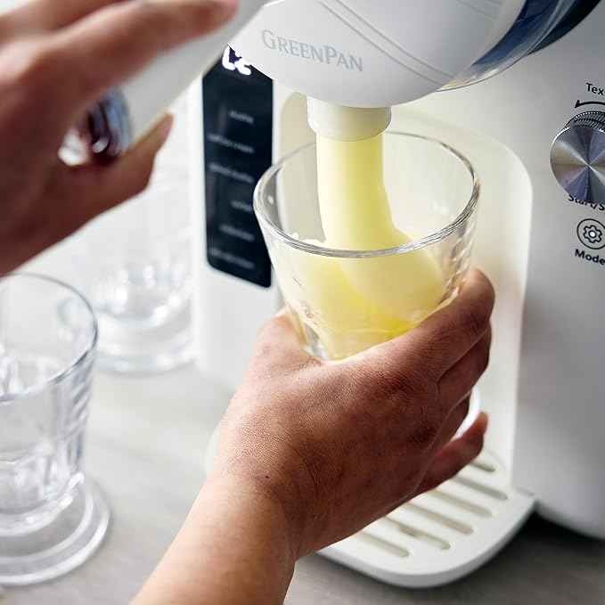 GreenPan Frost Ice Cream Maker & Slushie Machine, Mixing Bowl included, Soft Serve, Sorbet, Margaritas, Milkshakes, Frozen Yogurt, No Pre-Freezing, Ready in 15 Mins, 6 Modes, Self-Cleaning, Cream