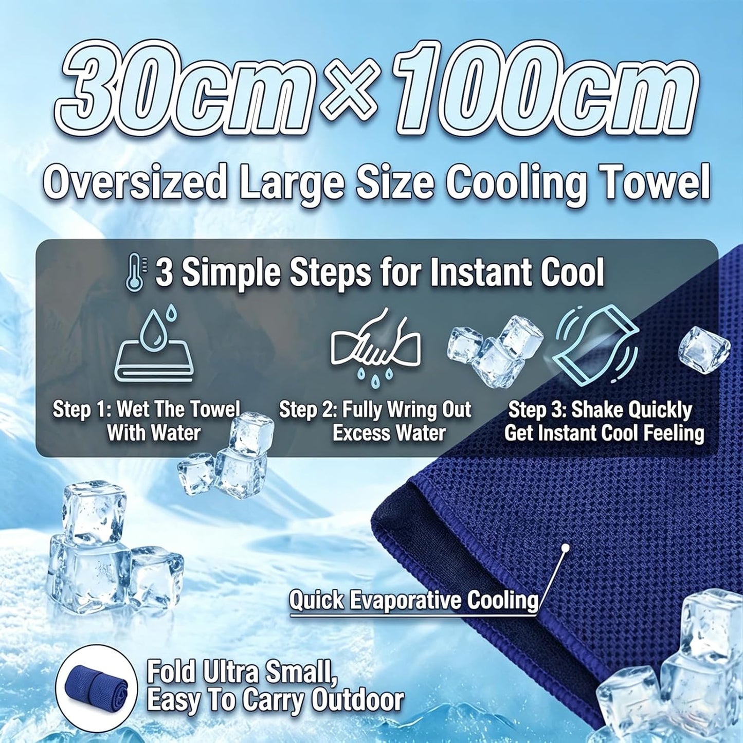 1 Sets Cooling Towel (Towel Color Random)+Cooling Neck Ring – Reusable PCM Cooling Ring Stays ~64°F for 60-120 Min, Quick Dry Microfiber Towel, Insulated Storage Bag for Family Outdoor Sports Hiking