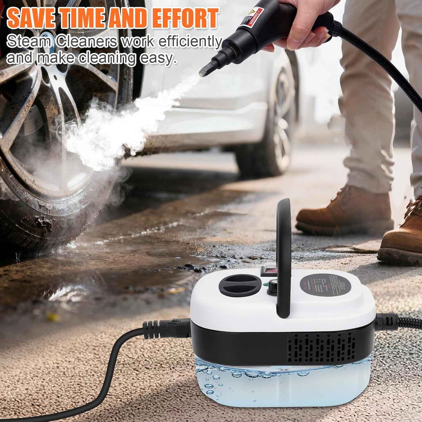 7 in 1 Steam Cleaner 2500W High Pressure Steamer for Cleaning, Car Steamer Handheld Steam Cleaner for Home Use, Hardwood Floor Steam Cleaner for Upholstery, Kitchen, Bathroom, Grout